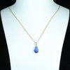 Natural Australian Boulder Opal and Diamond Gold Pendant (12mm x 9mm) Code - Z95
