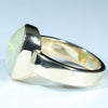 Natural Solid Australian Crystal Opal Gold Ring - Size 6.75 Code - T20
