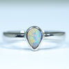 Natural Australian Boulder Opal Silver  Ring