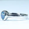 Australian Solid Boulder Opal Silver Ring - Size 7.25 Code CC548