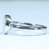 Lightning Ridge Solid White Opal Silver Ring - Size 5.25 Code CC457