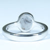 Lightning Ridge Solid White Opal Silver Ring - Size 5.25 Code CC457