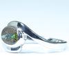 Australian Solid Boulder Opal Silver Ring - Size 8.25 Code CC512