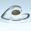 Australian Solid Boulder Opal Silver Ring - Size 8.25 Code CC512