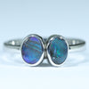 Unique Natural Boulder Opal Silver Ring - Australian Opal Shop