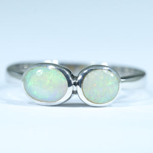 Natural Australian Boulder Opal Silver Ring - Australian Opal Shop