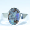 Natural Australian Boulder Opal Silver Ring - Australian Opal Shop - Gold Coast