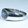 Natural Boulder Opal Matrix Mens Silver Ring - Size 9.5 Code - MR20