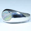 Natural Boulder Opal Mens Silver Ring - Size 8.75 Code - MR26