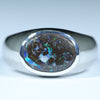 Silver Matrix Opal Men's Ring - Australian Opal Shop - Gold Coast