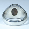 Natural Boulder Opal Mens Silver Ring - Size 10 Code - MRX