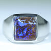 Silver Opal Matrix Men's Ring - Australian Opal Shop - Gold Coast