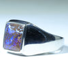 Natural Boulder Opal Matrix Mens Silver Ring - Size 11 Code - MR13