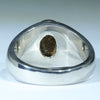 Natural Boulder Opal Mens Silver Ring - Size 11 Code - MR02