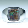 Silver Opal Matrix Men's Ring - Australian Opal Shop - Gold Coast