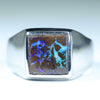 Silver Opal Men's Ring - Australian Opal Shop - 186 Brisbane Rd - Gold Coast