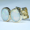 10k Gold - X2 Solid Coober Pedy Whit Opals - Australian Opal Shop
