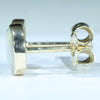 Coober Pedy White Opal  Gold Earrings (7 x 6mm) Code EE114