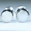 White Opal Silver Studs - Australian Opal Shop - 186 Brisbane Rd - Gold Coast