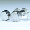 Sterling Silver - Solid Coober Pedy White Opal
