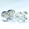 Coober Pedy White Opal Silver Stud Earring (5mm x 5mm) Code - V62