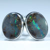 Silver Opal Earrings - Opal Birthstone for October