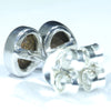Australian Boulder Opal Silver Earrings (6mm x 5mm) Code - V36