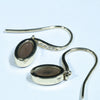 Natural Australian Boulder Opal and Diamond Gold Earrings (8.5mm  x 5mm) Code W31