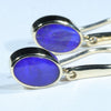 Natural Australian Boulder Opal Gold Earrings (8.5mm  x 6mm) Code EE105