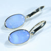 Natural Australian Boulder Opal Gold Earrings (15.5mm  x 10mm) Code W28