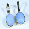 Natural Australian Boulder Opal Gold Earrings (15.5mm  x 10mm) Code W28