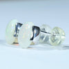 Coober Pedy White Opal Silver Stud Earring (8mm x 6mm) Code - V33
