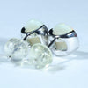 Coober Pedy White Opal Silver Stud Earring (8mm x 6mm) Code - V33
