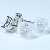 14k White Gold - Solid Coober Pedy Crystal Opal