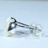Coober Pedy White Opal Silver Stud Earring (8mm x 6mm) Code - V33E
