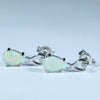 14k White Gold - Solid Coober Pedy Crystal Opal