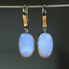 Solid Australian Boulder Opal Gold Earrings - Australian Opal Shop