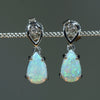 White Gold Crystal Studs - Australian Opal Shop - 186 Brisbane Rd - Gold Coast