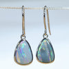 Silver Lightning Ridge Opal Drop Earrings - Australian Opal Shop - Gold Coast