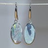 Natural Australian Lighting Ridge Silver Opal Earrings