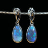 Lighting Ridge Crystal Opal Silver Earrings - Australian Opal Shop - Gold Coast