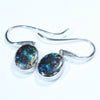 Australian Boulder Opal Silver Earring (11.5 mm x 9mm) Code - V44