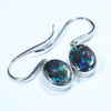 Australian Boulder Opal Silver Earring (11.5 mm x 9mm) Code - V44