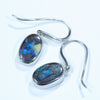 Australian Boulder Opal Silver Earring (13mm x 8mm) Code - V43