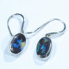 Australian Boulder Opal Silver Earring (13mm x 8mm) Code - V43