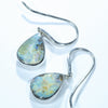 Australian Boulder Opal Silver Earring (14mm x 10mm) Code - V51