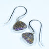 Australian Boulder Opal Silver Earring (11.5mm x 9mm) Code - V41