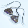 Australian Boulder Opal Silver Earring (11.5mm x 9mm) Code - V41