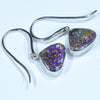 Australian Boulder Opal Silver Earring (11.5mm x 9mm) Code - V41
