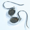 Australian Boulder Opal Silver Earring (10.5mm x 7.5mm) Code - V45